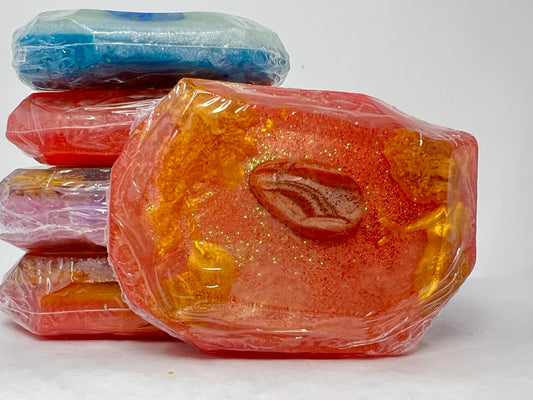 Red Jasper Crystal Soap