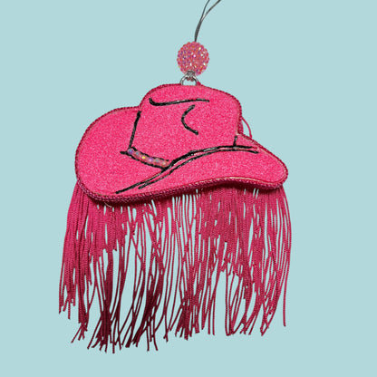 Cowboy Hat with fringe Freshie
