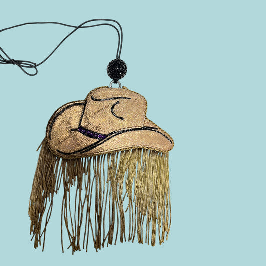 Cowboy Hat with fringe Freshie